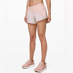 Lululemon Hotty Hot Short *Asym in Butter Pink / Light Chrome / Light Chrome